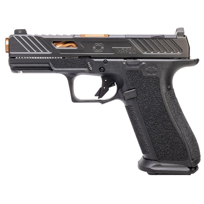 XR920 Elite| Full Size, 9mm, 4" Bronze Spiral Fluted Barrel, Unthreaded, Polymer Frame, Nitride Finish, Black, Front Night Sight, 10 Rounds, Includes 2 Magazines, California Compliant
