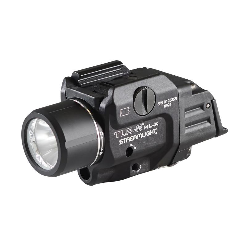 TLR-8 HL-X, Weaponlight with Red Laser, 1,000 Lumens, Black, Includes High/Low Paddle Switches, Key Kit, Multi-Tool, (1) SL-B9 Rechargeable Battery Pack, and USB-C Cord 69465