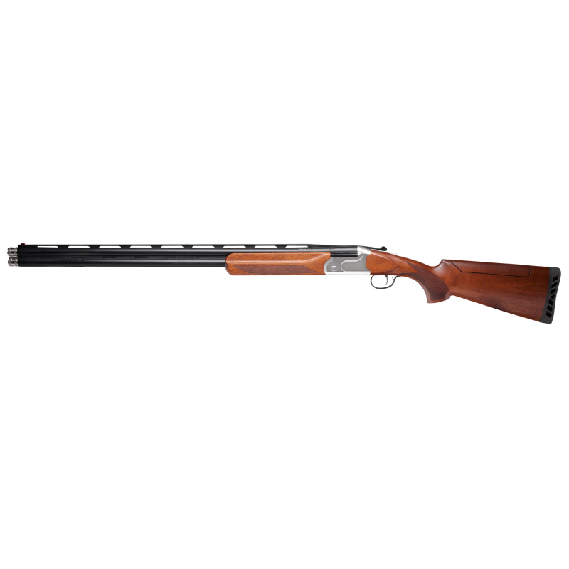 555 Sport, Over/Under Shotgun, 20 Gauge, 3" Chamber, 30" Ported Barrel, Matte Finish, Black, Turkish Walnut Stock and Foreend, Fiber Optic Front Sight, Aluminum Alloy Silver Receiver, 2 Rounds, Includes 5 Extended Choke Tubes - F,IM,M,IC,C 18874