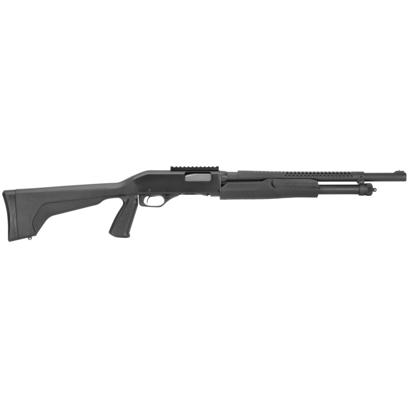 Stevens 320 Security Pump 12 Gauge 3 Inch Chamber 18.5 Inch Barrel Blue Finish Bead Sight Black Synthetic Stock With Pistol Grip 1-Piece Rail and Heat Shield 5 Round