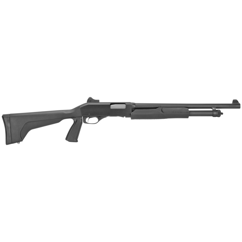 Stevens 320 Security Pump 20 Gauge 3 Inch Chamber 18.5 Inch Barrel Blue Finish Ghost Ring Sight Black Synthetic Stock With Pistol Grip 5 Round