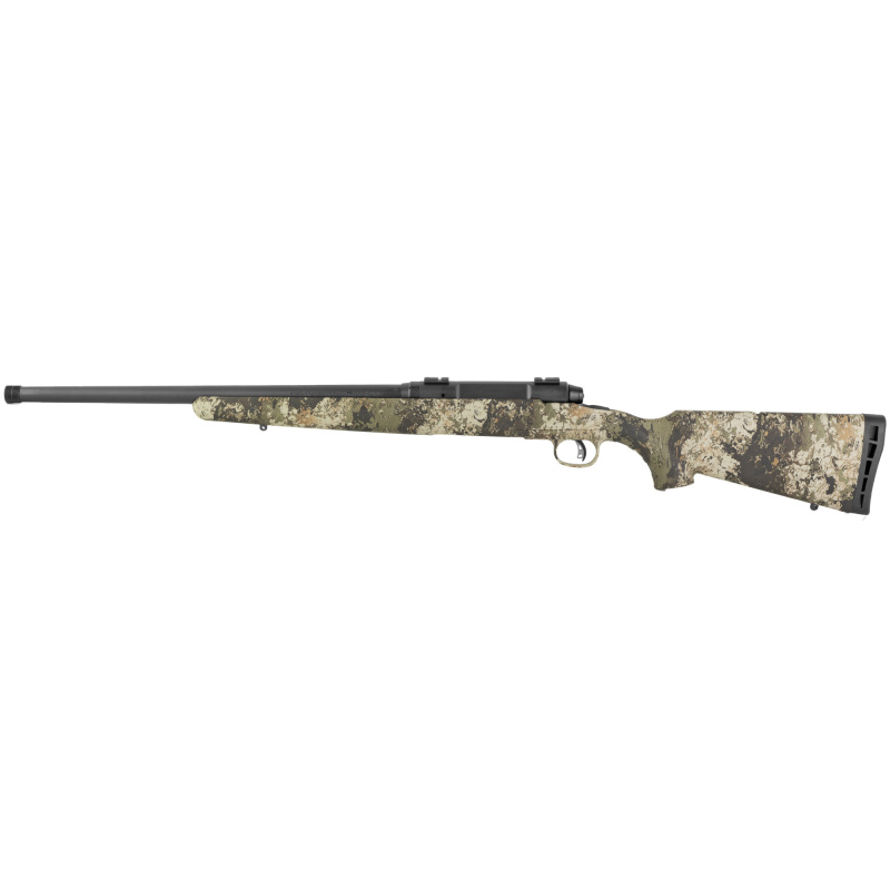 Axis II, Bolt, 6.5 Creedmoor, 20" Medium Contour Barrel, Threaded 5/8-24, Matte Blued Finish, Veil Wideland Camo Synthetic Stock, Right Hand,2 Piece Weaver Base, 4Rd 23264