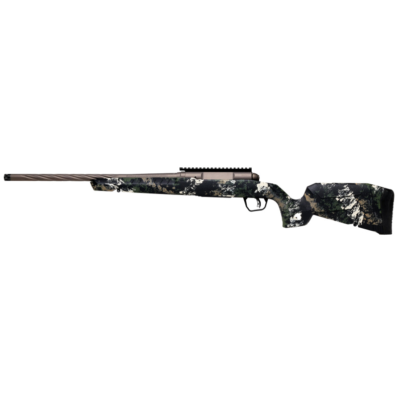 Axis II Pro, Bolt Action Rifle, 308 Winchester, 20" Barrel, 5/8X24 Thread Pitch, Cerakote Finish, Gun Metal Bronze, Forest Camo Synthetic Stock, Left Hand, 4 Rounds, 1 Magazine 32367