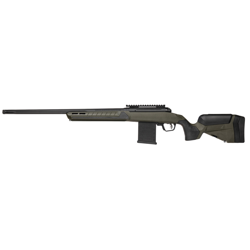 110 Core Predator, Bolt Action Rifle, 22 Creedmoor, 22" Straight Fluted Barrel, Threaded, Cerakote Finish, Black Ink, Hunter Green Synthetic Stock, 10 Rounds, 1 Magazine 32634