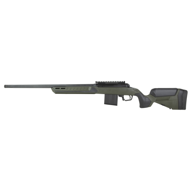 110 Core Predator, Bolt Action Rifle, 6MM ARC, 22" Straight Fluted Barrel, Threaded, Cerakote Finish, Black Ink, Hunter Green Synthetic Stock, 10 Rounds, 1 Magazine 32635