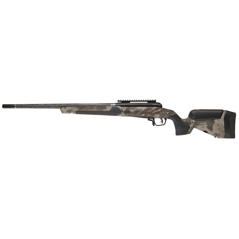 110 Ultralite Pro, Bolt-Action Rifle, 7MM Backcountry, 20" Threaded Carbon Fiber Barrel, Blackout Cerakote, Woodland Camo Finish, Synthetic Stock, AccuTrigger, 3 Rounds, 1 Magazine, Right Hand, Includes Omniport Muzzle Brake 32717