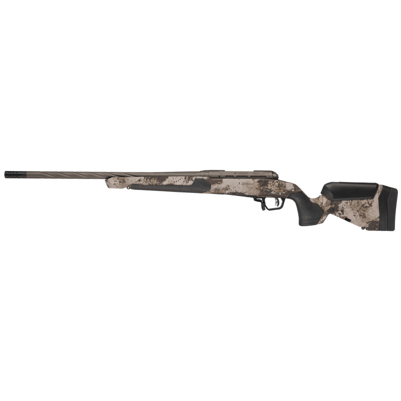 110 Core Hunter Pro, Bolt Action Rifle, 6MM Creedmoor, 24" Spiral Fluted Barrel, Threaded, Cerakote Finish, Gun Metal Bronze, Western Camo Synthetic Stock, 3 Rounds, 1 Magazine, Includes Muzzle Brake 32896