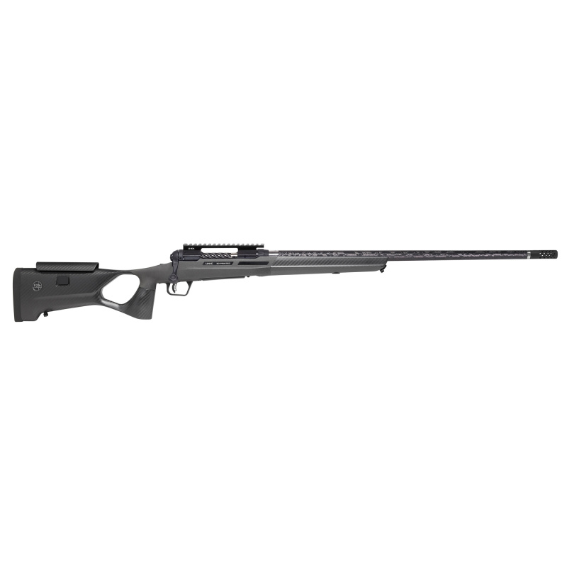 110 KLYM, Bolt Action Rifle, 6.5 Creedmoor, 22" Carbon Fiber Wrapped Stainless Steel Cut Barrel, 5/8x24 Threaded Muzzle, FBT Custom Carbon Fiber Stock, 5/16x24 Threaded Bolt Handle, Spiral Fluted Bolt, Carbon Fiber Finish, Black/Gray, Includes 20MOA Pica