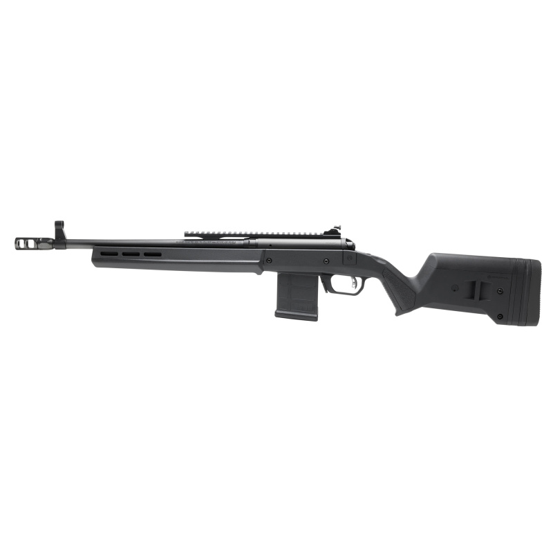 110 Magpul Scout, Bolt Action Rifle, 308 Winchester, 16.5" Barrel, Muzzle Brake, Matte Finish, Black, Magpul Hunter Stock, Picatinny Rail with Rear Peep Sight, Adjustable Front Sight, Savage AccuTrigger, 10 Rounds, 1 AICS Magazine 58173
