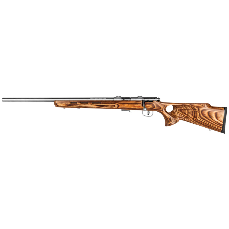 Model 93R17 BTVLSS .17 HMR 21 Inch Barrel Stainless Steel Finish Laminated Thumbhole Stock AccuTrigger 5 Round Left Handed
