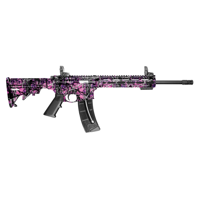 M&P 15-22 Sport .22 Long Rifle 16.5 Inch Barrel Folding MBUS Sights Muddy Girl Camo Finish 25 Round