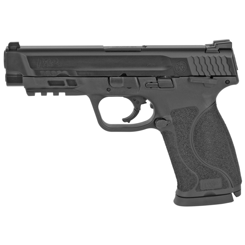 M&P M2.0 Striker Fire .45ACP 4.5 Inch Barrel Black Armornite Finish White Dot Sights Polymer Frame/Grips Ambidextrous Safety 10 Round