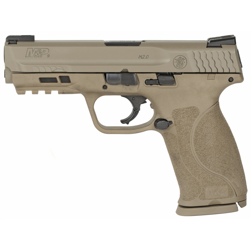 M&P9 M2.0 9mm 4.25 Inch Stainless Steel Barrel Truglo TFX Sights Flat Dark Earth Finish On Slide/Frame No Thumb Safety 17 Round