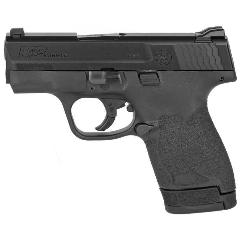 Model M&P9 Shield M2.0 |9mm 3.1 Inch Barrel Armornite Finish White Dot Sights Polymer Frame/Grips No Thumb Safety, 1 7 Round + 1 8 Round Magazine