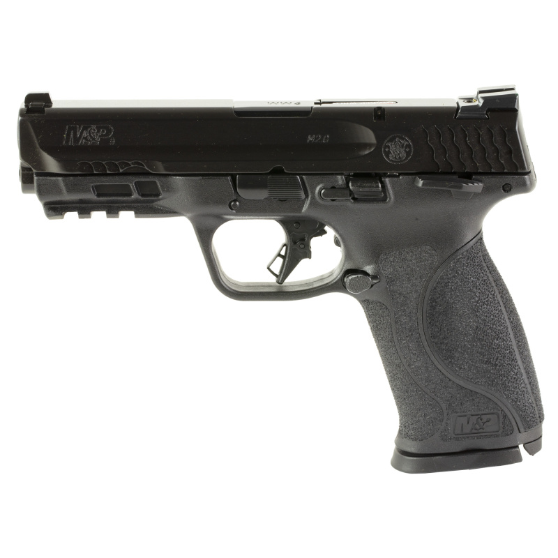 M&P9 M2.0 Full Size, Semi-automatic Striker Fired Pistol, 9MM, 4.25" Stainless Steel Barrel, Black Armornite Finish, Interchangeable Palmswell Grip Inserts, White Dot Sights, Manual Thumb Safety, 10 Rounds, 2 Magazines, Loaded Chamber Indicator, Californ