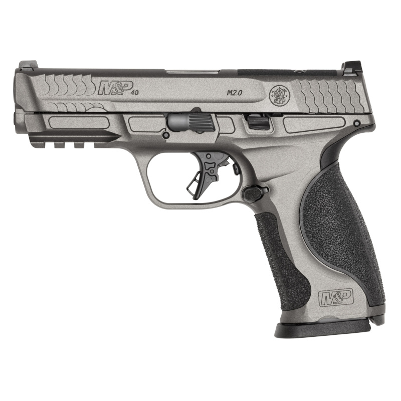 M&P M2.0 Metal, Semi-automatic, Striker Fired, Al uminum Frame Pistol, Full Size, 40 S&W, 4.22" Barrel, Cerakote Finish, Tungsten Gray, Fixed Sights, Optics Ready, 15 Rounds, 2 Magazines 14164
