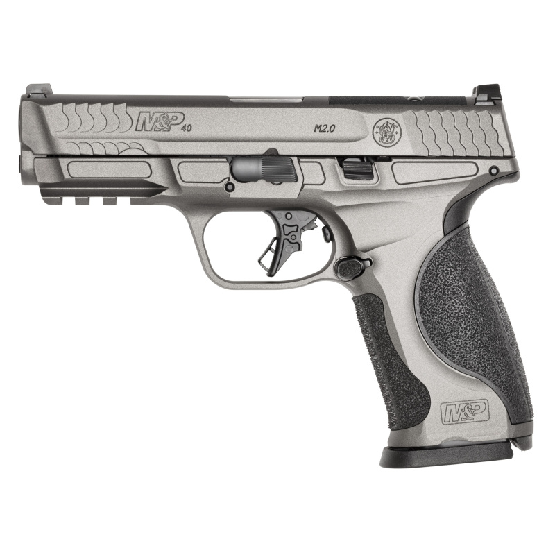 M&P M2.0 Metal, Semi-automatic, Striker Fired, Aluminum Frame Pistol, Full Size, 40 S&W, 4.22" Barrel, Cerakote Finish, Tungsten Gray, Fixed Sights, Optics Ready, 10 Rounds, 2 Magazines 14165