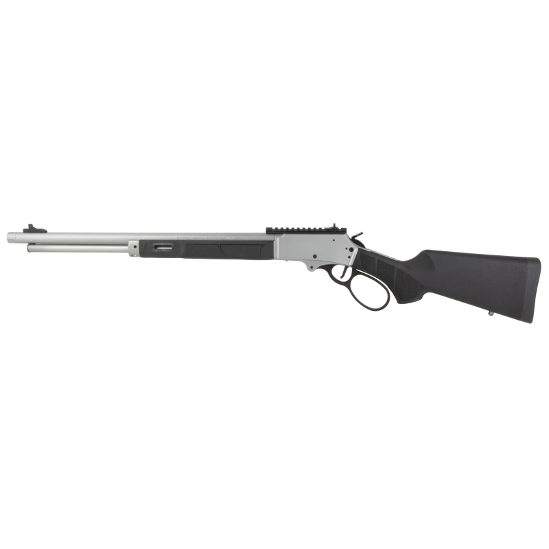1854, Lever Action Rifle, 360 Buckhammer, 20" Threaded Barrel, 5/8X24 Thread Pitch, Stainless Steel, Silver, Black Synthetic Stock, Large Loop, XS Ghost Ring Rear Sight, Gold Bead Front Sight, Cross Bolt Safety, 6 Rounds 14206