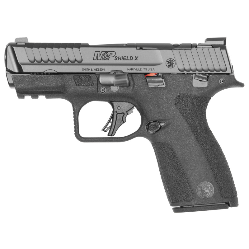 M&P Shield X, Semi-automatic, Striker Fired, Compact, 9MM, 3.6" Barrel, Armornite Finish, Black, Optic Ready, Front Night Sight, Thumb Safety, 2 Magazines, 10 Rounds 14265