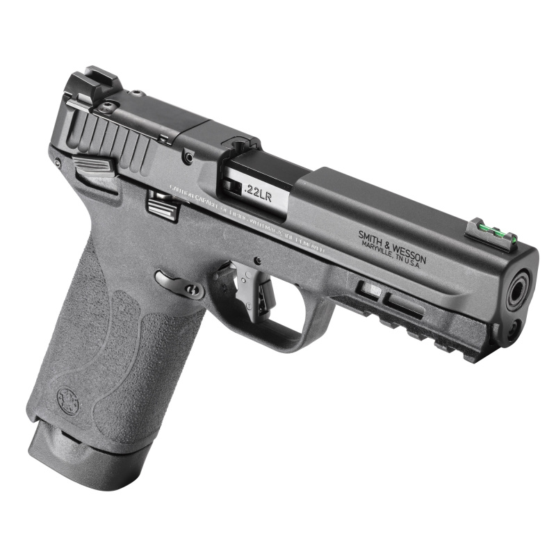 M&P 22X | 22 LR, 4.1" Barrel with Thread Adapter, Anodized Finish, Black, Optics Ready Slide, Manual Safety, Fiber Optic Front Sight with Black Rear, 20 Rounds, 2 Magazines 14312