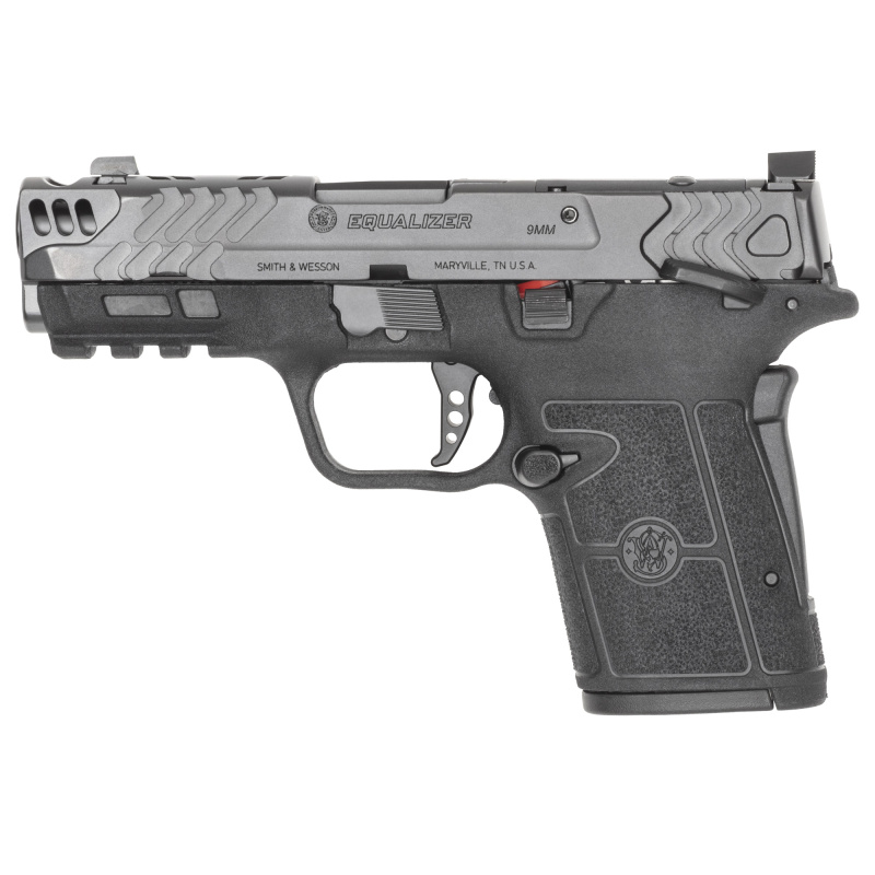 Performance Center Equalizer Carry Comp, Semi-automatic, Striker Fired, Micro-compact, Polymer Frame Pistol, 9MM, 3.675" Ported Barrel, Armornite Finish, Black, Textured Polymer Grips, Blacked-out U-Notch Rear Sight, Ameriglo Trooper Tritium Front Night