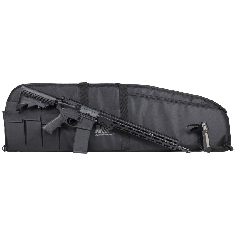 M&P 15 Sport III Bundle, Semi-automatic Rifle, AR, 223 Remington/556NATO, 16" Barrel, A2 Flash Hider, Anodized Finish, Black, Mid Length Gas System, 15" Free Float M-LOK Handguard, 6-Position Collapsible Stock, A2 Grip, 30 Rounds, 1 Magazine, Includes Du