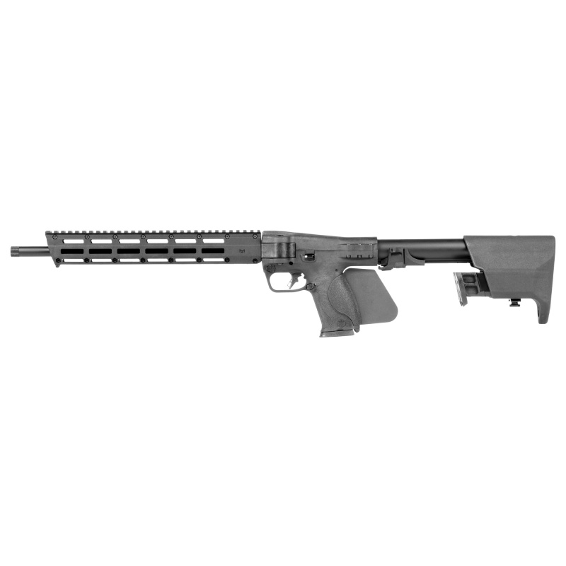M&P FPC, Semi-automatic Folding Carbine, 10MM, 16.25" Threaded Barrel, 9/16X24 Thread Pitch, Anodized Finish, Black, S&W Fin Grip, Fixed Stock, 10 Rounds, 3 Magazines, California Compliant 14528