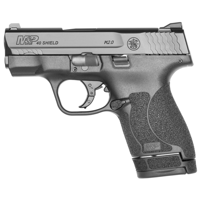 Shield M2.0, Semi-automatic, Striker Fired, Polymer Frame Pistol, Compact Slim, 40 S&W, 3.1" Barrel, Armornite Finish, Black, White Dot Front and 2 White Dot Rear Sights, No Manual Thumb Safety, 7 Rounds, 1 Magazine 14657
