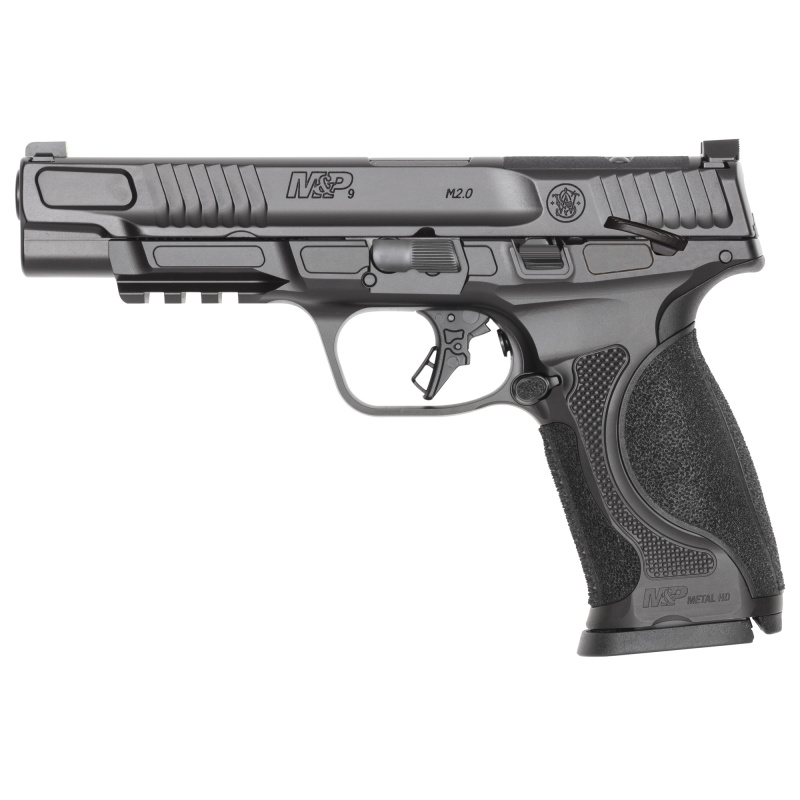 M&P M2.0 Metal Heavy Duty Full Size 9MM, 5" Barrel, Armornite Finish, Black, Front Night Sight, Black Rear Sight, Thumb Safety, Optics Ready, 17 Rounds, 2 Magazines 14672 Semi-automatic, Striker Fired