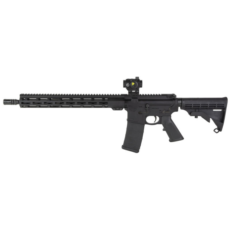 M&P 15 Sport III, Semi-automatic, AR, 223 Remington/556NATO, 16" Barrel, Anodized Finish, Black, A2 Grip, Crimson Trace CTS-103 Red/Green Dot Sight, Free Float M-LOK Handguard, Adjustable Stock, 30 Rounds, 3 Magazine, Includes M&P Range Case 14790