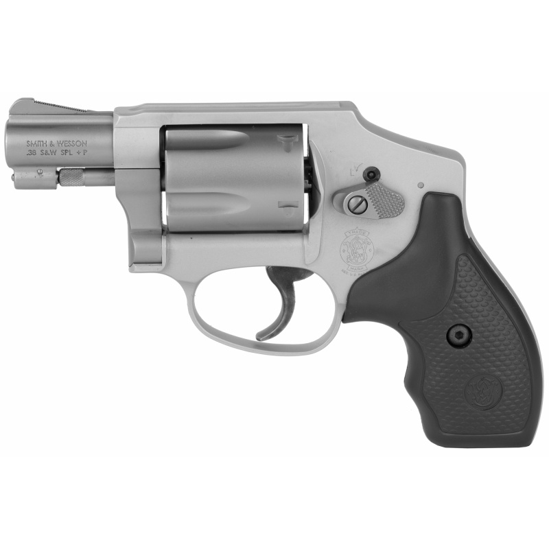 Model 642 Centennial Airweight .38 Special +P 1.875 Inch Barrel Matte Stainless Finish Double Action Black Grips 5 Round