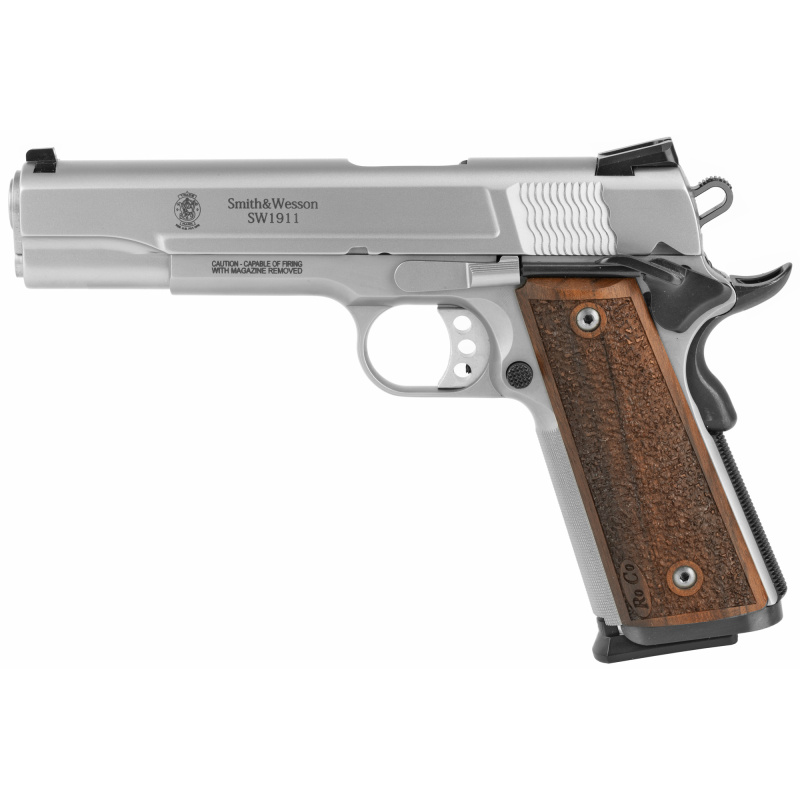 Model 1911 Pro Series 9mm Parabellum 5 Inch Barrel Fixed Sights Matte Silver Finish Wood Grips 10 Round