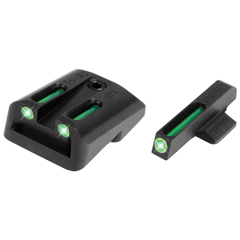 Tritium Fiber Optic Brite-Site Handgun Novak LoMount Sight For1911 Government 5 Inch .45ACP Cut .260 Front/.450 Rear