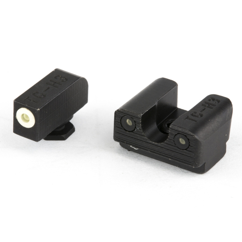 Tritium Pro Night Sights For Glock 42 and 43 Green Rear Dot Green Front Dot White Focus Lock Ring