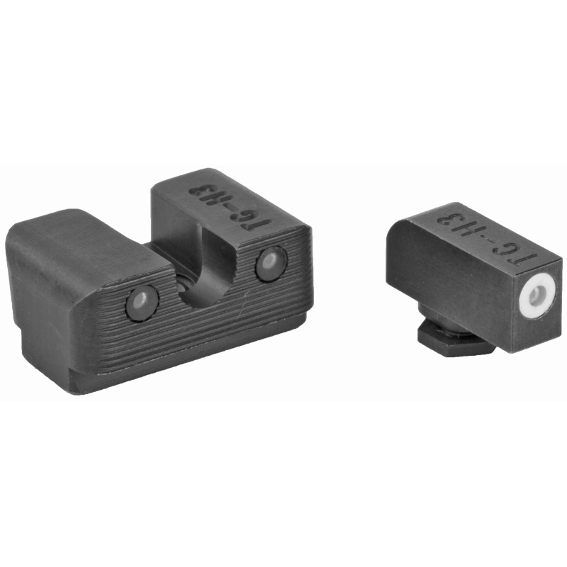 Tritium Pro Night Sights For Glock 17, 17L, 19, 22, 23, 24, 26, 27, 33, 34, 35, 38, 39  Green Rear Dot Green Front Dot White Focus Lock Ring