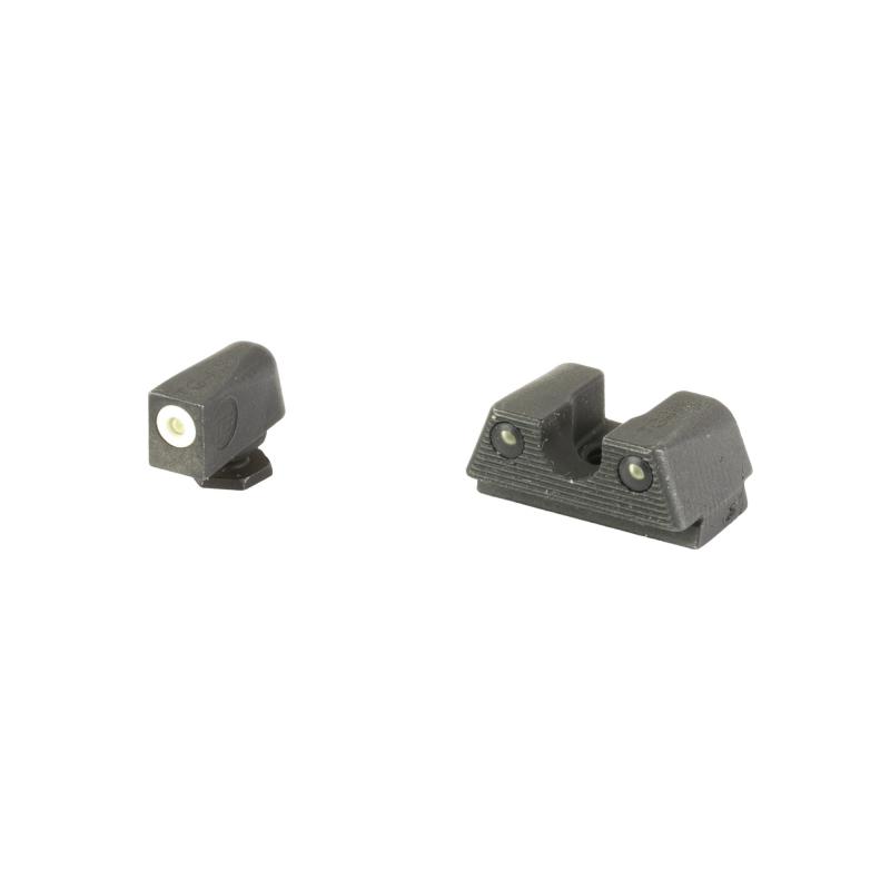 Tritium X, Sight Set, For Glock 42 and 43, Green Tritium, White Ring on Front Sight TG-TG231G1XAW