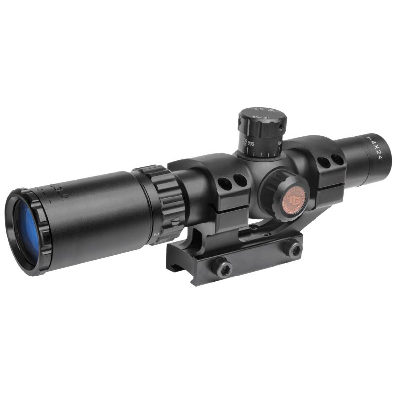 Tru-Brite 30 Riflescope with Two Pre-Calibrated BDC Turrets 1-4x24mm Duplex Mil-Dot Reticle Matte Black