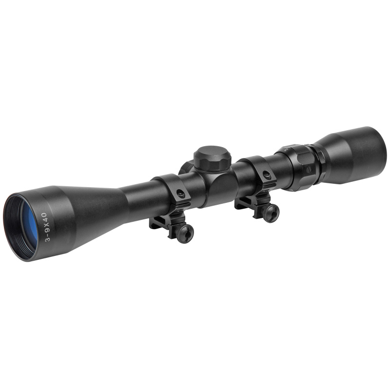 Trushot Riflescope 3-9x40mm Duplex Reticle Matte Black Finish Includes Rings