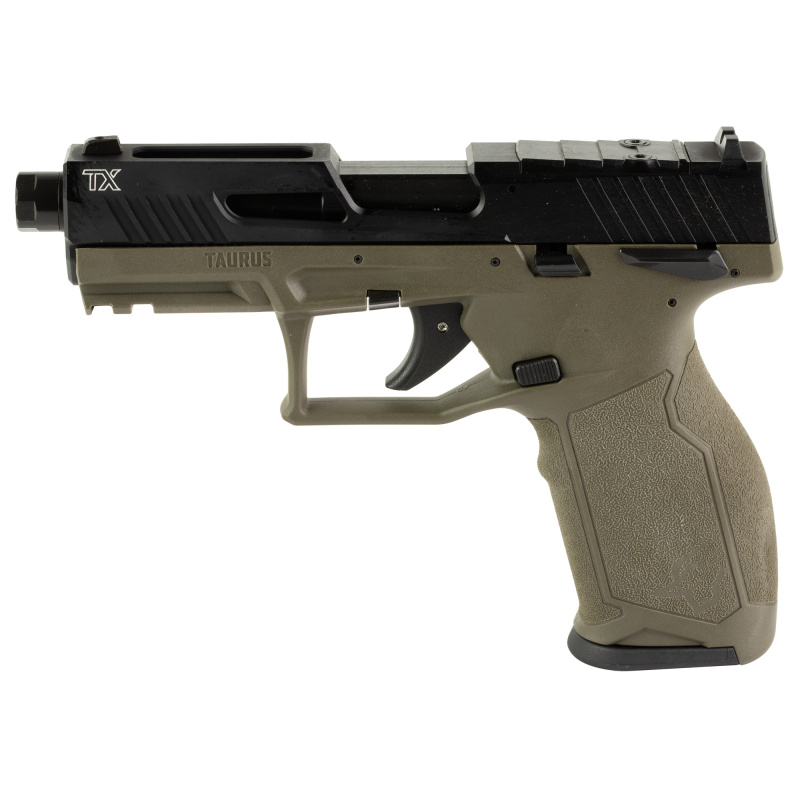 TX22 Gen 2 TORO | 22LR, 4.1" Threaded Bull Barrel, Optics Ready Slide, Manual Safety, Olive Drab Green and Black, 2 Magazines (1) 22 Round and (1) 16 Round 1-2TX22P141O