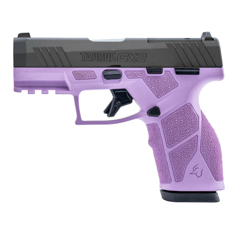 GX2 TORO, Semi-automatic, Striker Fired, Compact, 9MM, 3.38" Barrel, Light Purple Frame, Black Slide, Optics Ready, Manual Safety, 13 Rounds, 2 Magazines 1-GX2P931LP