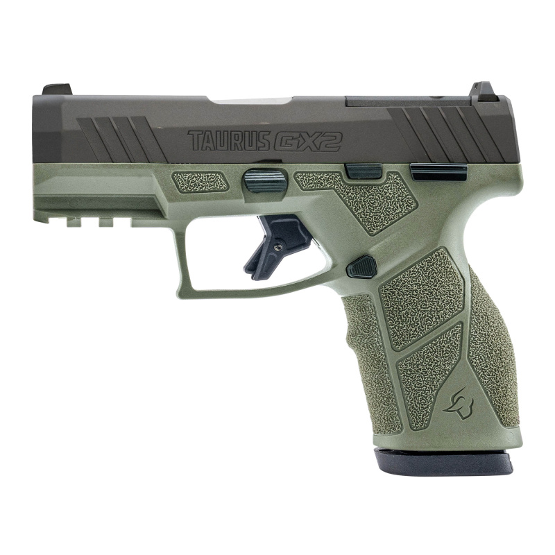 GX2 TORO, Semi-automatic, Striker Fired, Compact, 9MM, 3.38" Barrel, Olive Drab Green Frame, Black Slide, Optics Ready, Manual Safety, 10 Rounds, 2 Magazines 1-GX2P931O-10