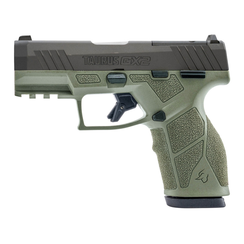 GX2 TORO, Semi-automatic, Striker Fired, Compact, 9MM, 3.38" Barrel, Olive Drab Green Frame, Black Slide, Optics Ready, Manual Safety, 13 Rounds, 2 Magazines 1-GX2P931O