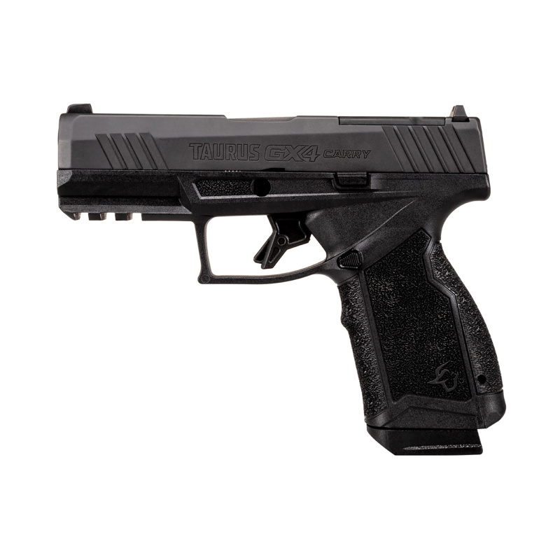 GX4 Carry, TORO, Striker Fired, Semi-automatic, Polymer Frame Pistol, Compact, 9MM, 3.7" DLC Coated Barrel, Nitride Finish, Black, Fixed White Dot Steel Front Sight, Serrated Drift Adjustable Rear Sight, Picatinny Rail, Optics Ready, 10 Rounds, 2 Magazin