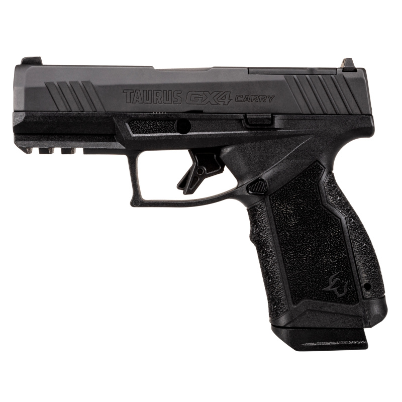 GX4 Carry, TORO, Striker Fired, Semi-automatic, Polymer Frame Pistol, Compact, 9MM, 3.7" DLC Coated Barrel, Nitride Finish, Black, Fixed White Dot Steel Front Sight, Serrated Drift Adjustable Rear Sight, Picatinny Rail, Optics Ready, 15 Rounds, 2 Magazin