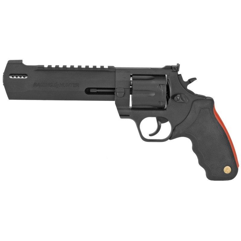 Raging Hunter, Revolver, Large Frame, 44 Magnum, 6.75" Exact Barrel Length, Steel Frame, Black Finish, Rubber Grips, Adjustable Sights, 6Rd 2-440061RH