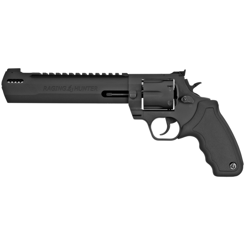 Raging Hunter, Revolver, Large Frame, 44 Mag, 8.375" Ported Barrel, Steel Frame, Black Finish, Rubber Grips, 6Rd, Deluxe Case Included 2-440081RH-DLX