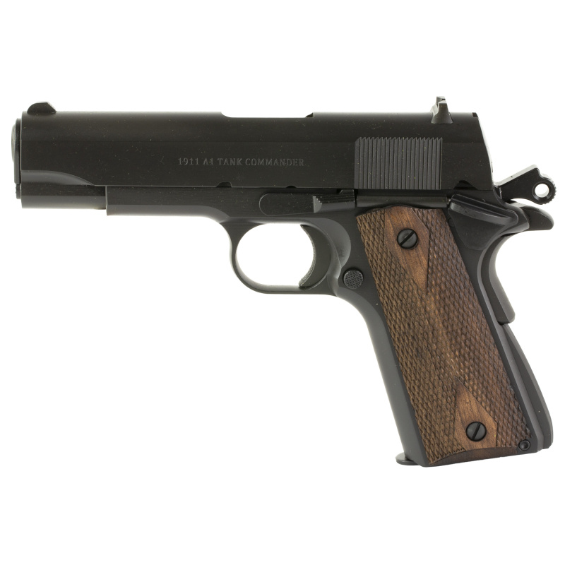 1911A1 Tank Commander, Semi-automatic, 1911, Metal Frame Pistol, Commander, 9MM, 4.25" Barrel, Cerakote Finish, Black, Plastic Grips, Iron Sights, 9 Rounds, 2 Magazines 10100116