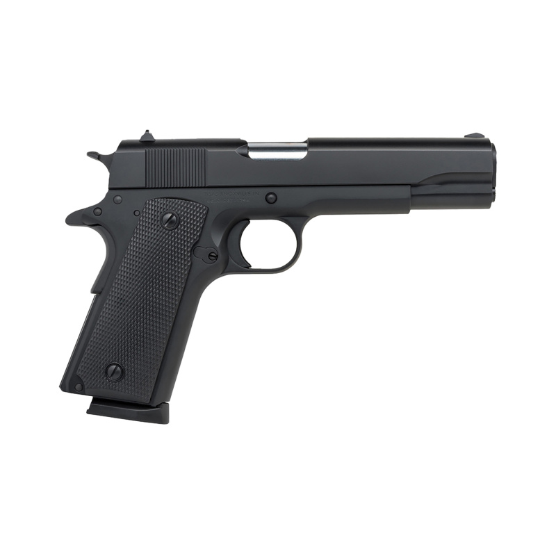 1911A1 Service, 1911, Semi-automatic, Metal Frame Pistol, Full Size, 9MM, 5" Barrel, Cerakote Finish, Black, Plastic Grips, Iron Sights, 7 Rounds, 2 Magazines 10100519