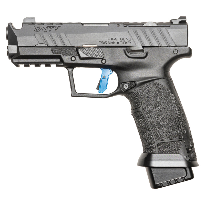 PX-9 2.0 Duty Comp, Semi-automatic, Full Size, Polymer Frame Pistol, 9MM, 4.11" Match Grade Barrel with Compensator, Tenifer Finish, Black, Optics Ready Slide, White Dot Front Sight, Adjustable Rear Sight, 2 Magazines, (1)-18 Round and (1)-20 Round 10100