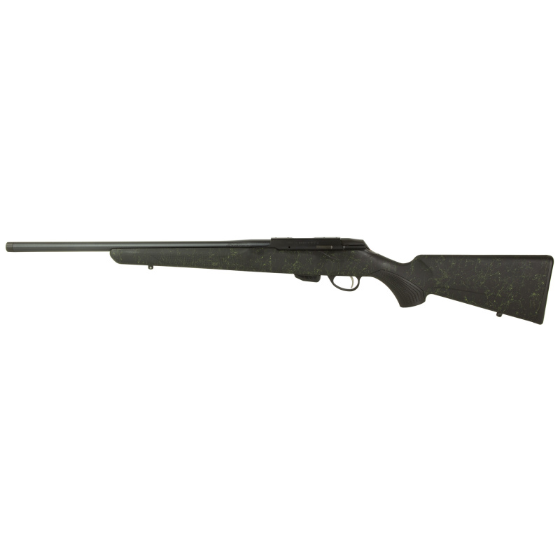 T1X Roughtech, Bolt Action, 17HMR, 20" Cold Hammer Forged Barrel, 1/2x28 Threads, Matte Finish, Black with Emerald Web, Synthetic Stock, 10 Rounds, 1 Magazine JRT1XRT309